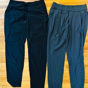 Athleta Black Ribbed Waistband Pants